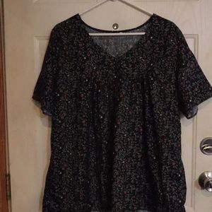 New Lallc Women's Vneck Floral Short